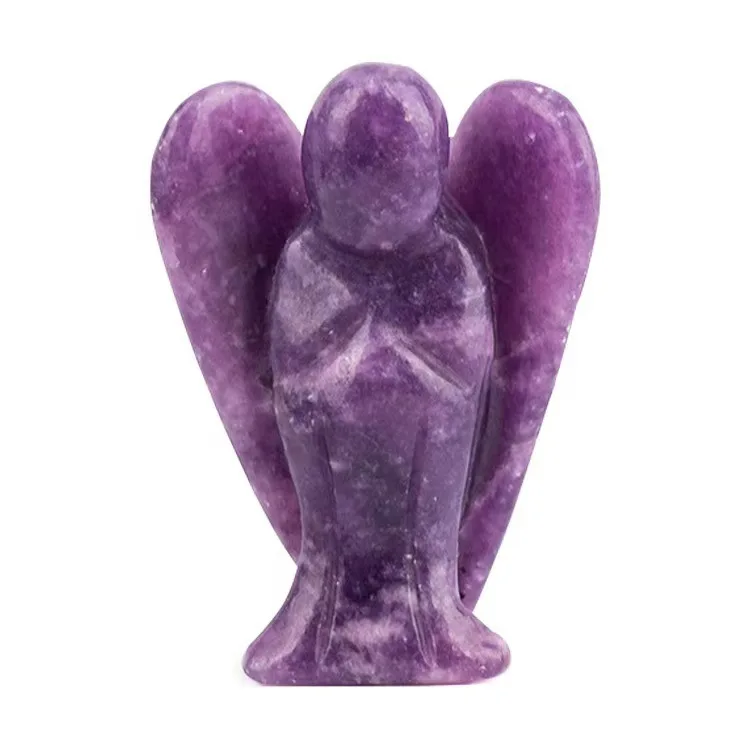 3.0Inch Hand Carved Gemstone Angel for Home office Decor
