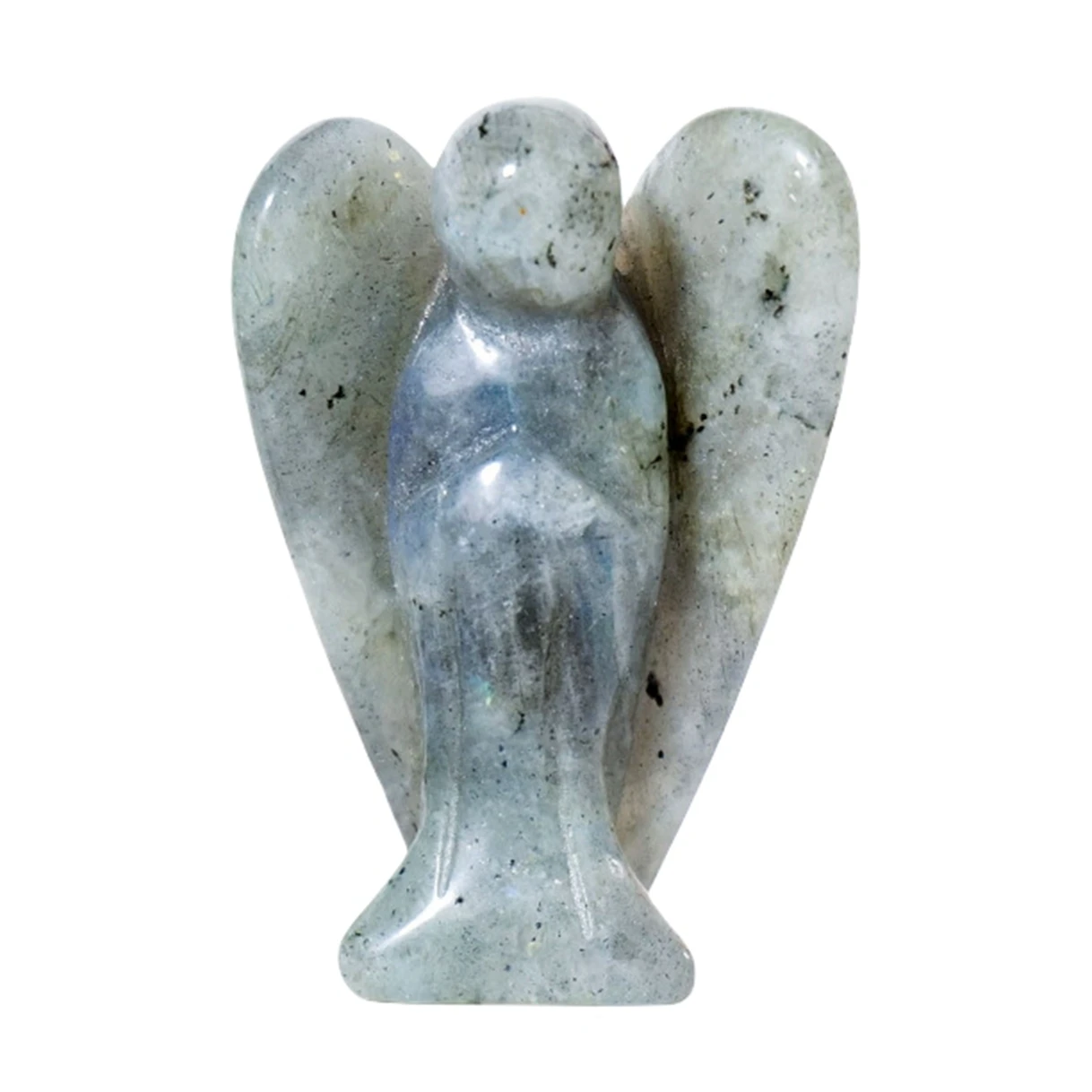 3.0Inch Hand Carved Gemstone Angel for Home office Decor