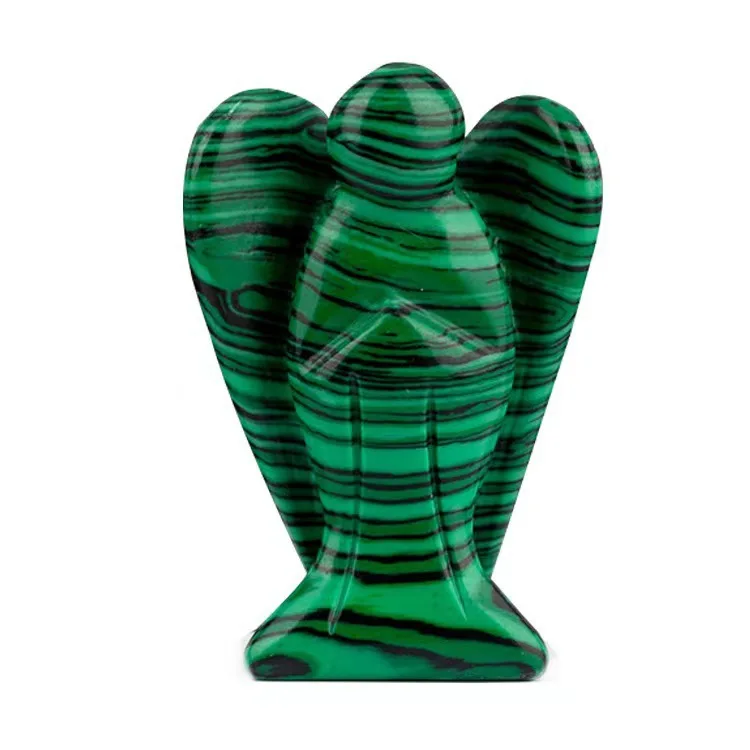 3.0Inch Hand Carved Gemstone Angel for Home office Decor