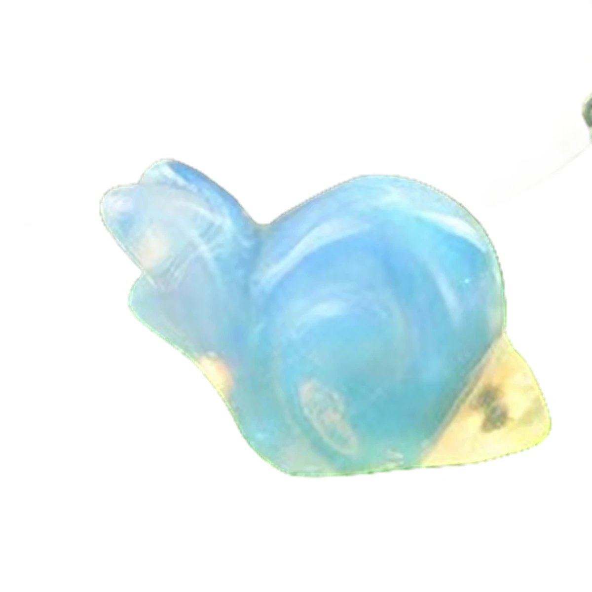 Crystal Snail Decor Figurine, 1" Hand Carved Healing Reiki Animal Gemstone Statues Toy Pocket Garden Decoration Sculpture for Home Office