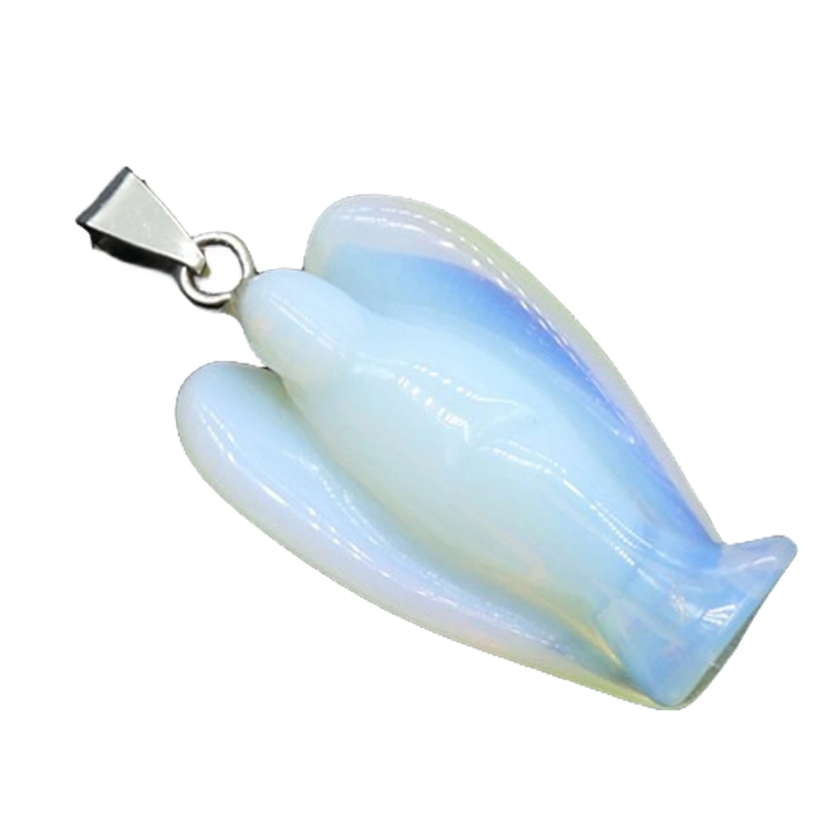 1.0Inch Handmade Craved Gemstone Angel Pendant for Making Jewelry