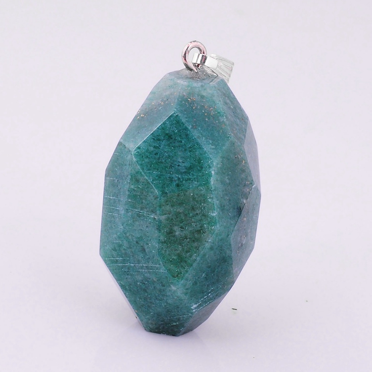 Faceted Oval Gemstone Pendant Natural Gemstone Charms for Necklace Jewelry Making