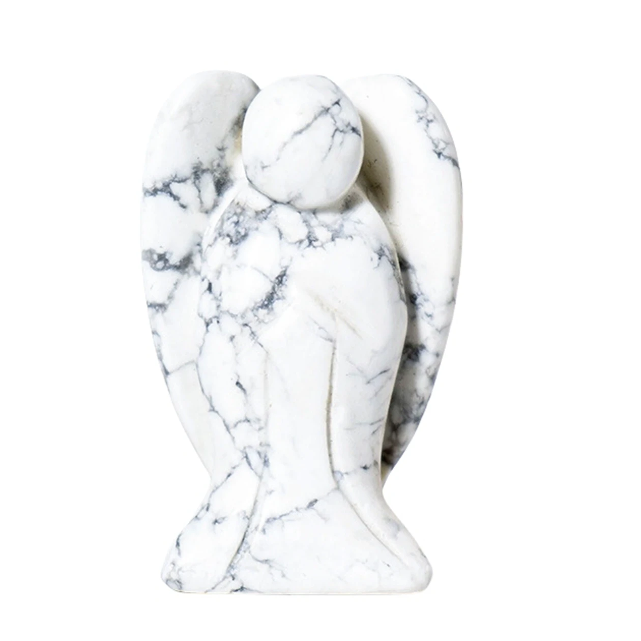 3.0Inch Hand Carved Gemstone Angel for Home office Decor