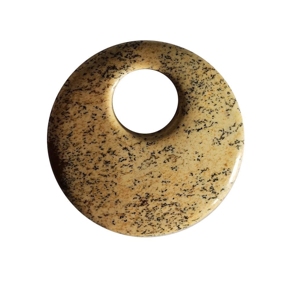 40MM Lucky Coin Round Donut Stones for Jewelry Making Protection Reiki Healing Gemstone Spiritual Crystal Necklace