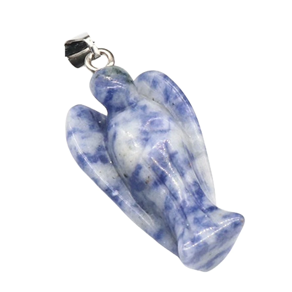 1.0Inch Handmade Craved Gemstone Angel Pendant for Making Jewelry