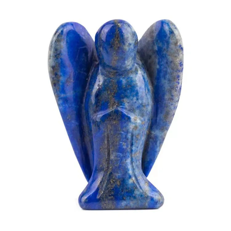3.0Inch Hand Carved Gemstone Angel for Home office Decor