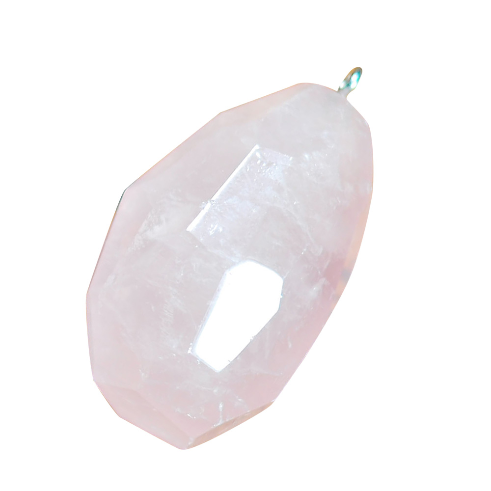 Faceted Oval Gemstone Pendant Natural Gemstone Charms for Necklace Jewelry Making