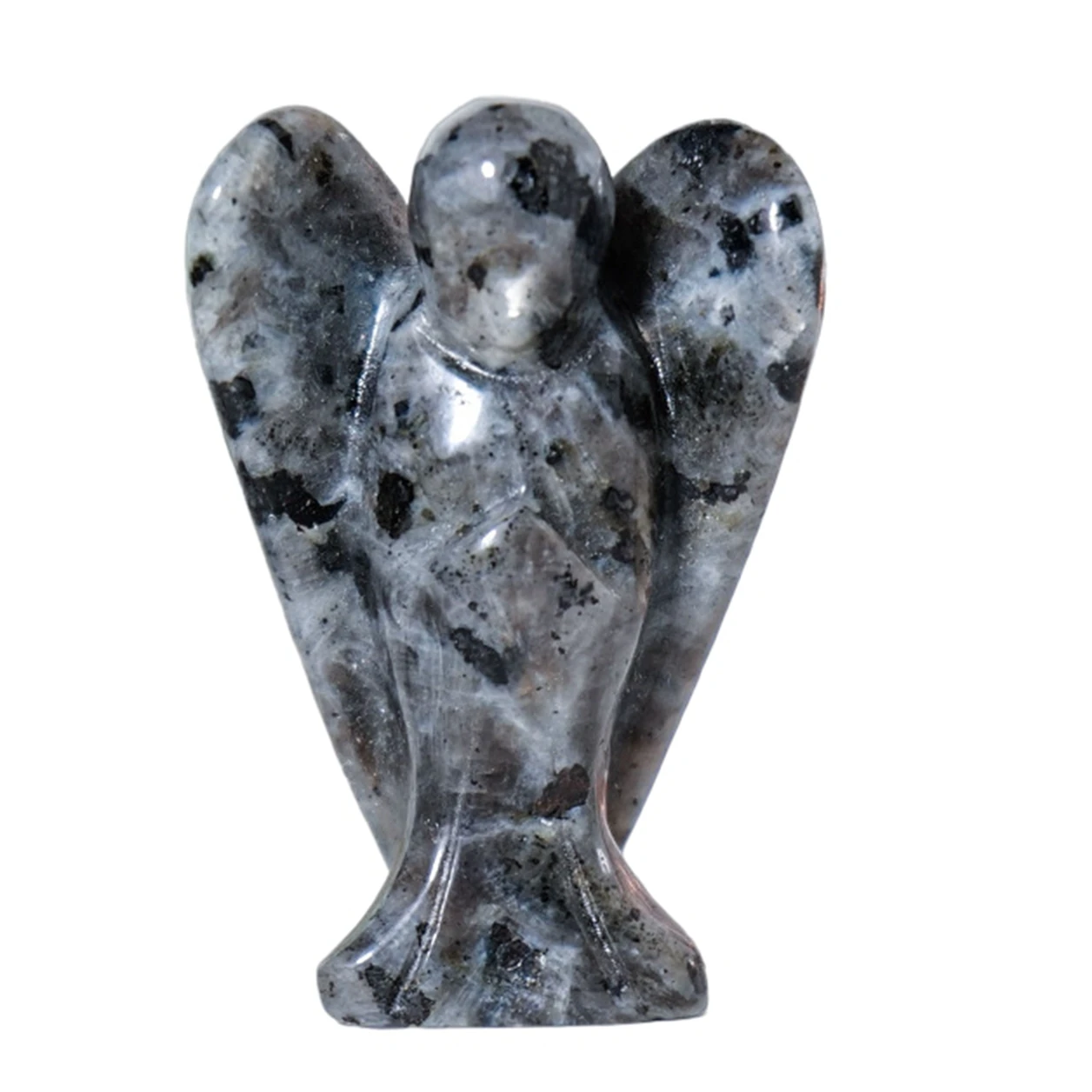 3.0Inch Hand Carved Gemstone Angel for Home office Decor