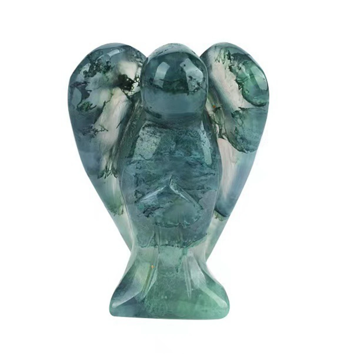 3.0Inch Hand Carved Gemstone Angel for Home office Decor