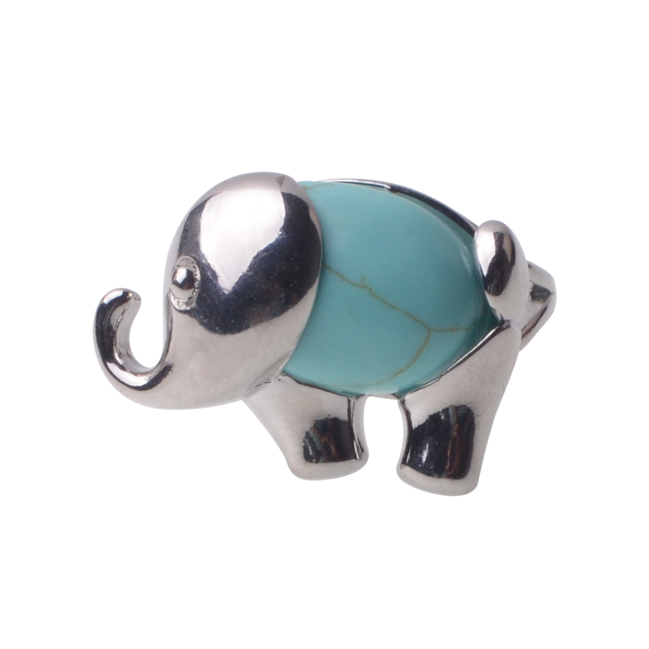 Silver Elephant natural Stone Rings Vintage Crystal and Rhinestones Silver  Rings Tribal Accessory for Women men