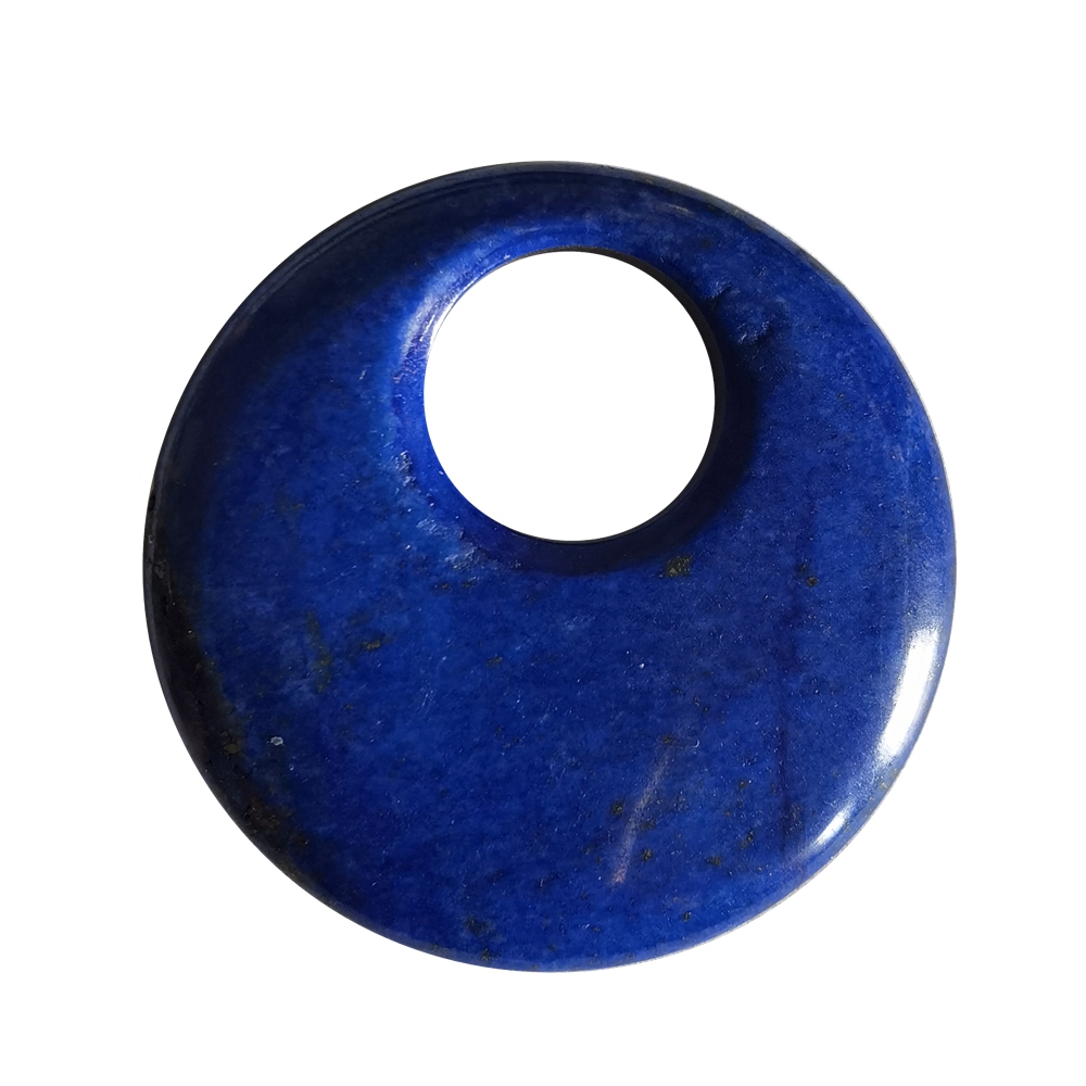 40MM Lucky Coin Round Donut Stones for Jewelry Making Protection Reiki Healing Gemstone Spiritual Crystal Necklace