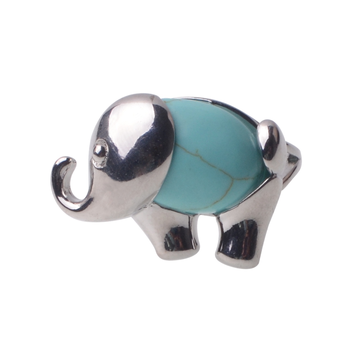 Silver Elephant natural Stone Rings Vintage Crystal and Rhinestones Silver  Rings Tribal Accessory for Women men