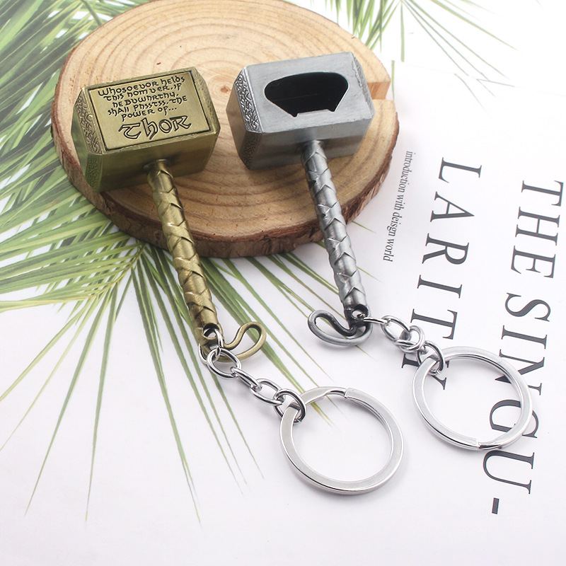 Metal Hammer Opener Keychain Hammer Key Ring, Cool Gifts for Men, Husband, Boyfriend