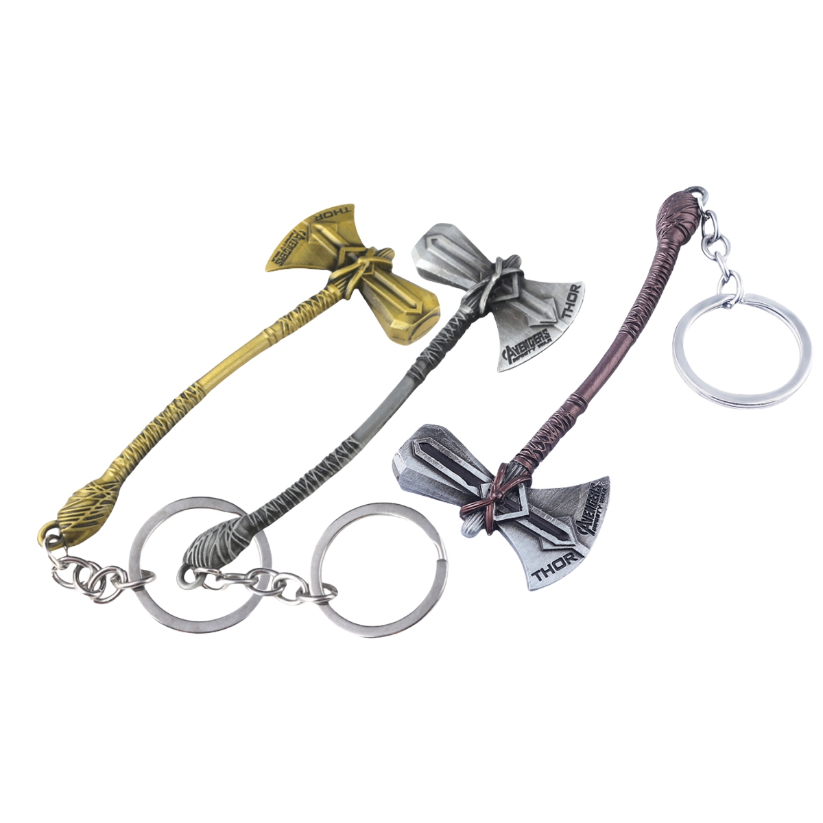 Reunion Thunder God Axe Keychain Key Ring, Cool Gifts for Men, Husband, Boyfriend