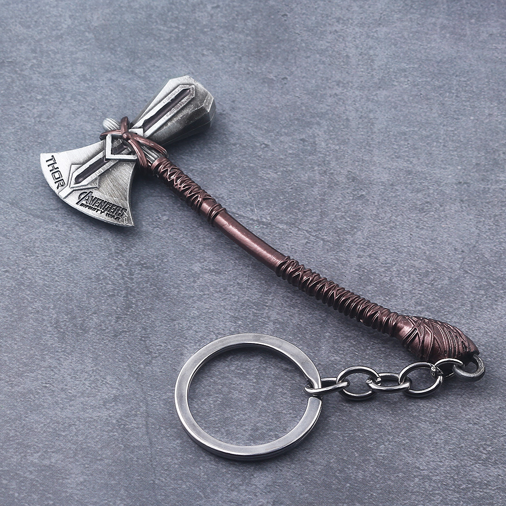 Reunion Thunder God Axe Keychain Key Ring, Cool Gifts for Men, Husband, Boyfriend