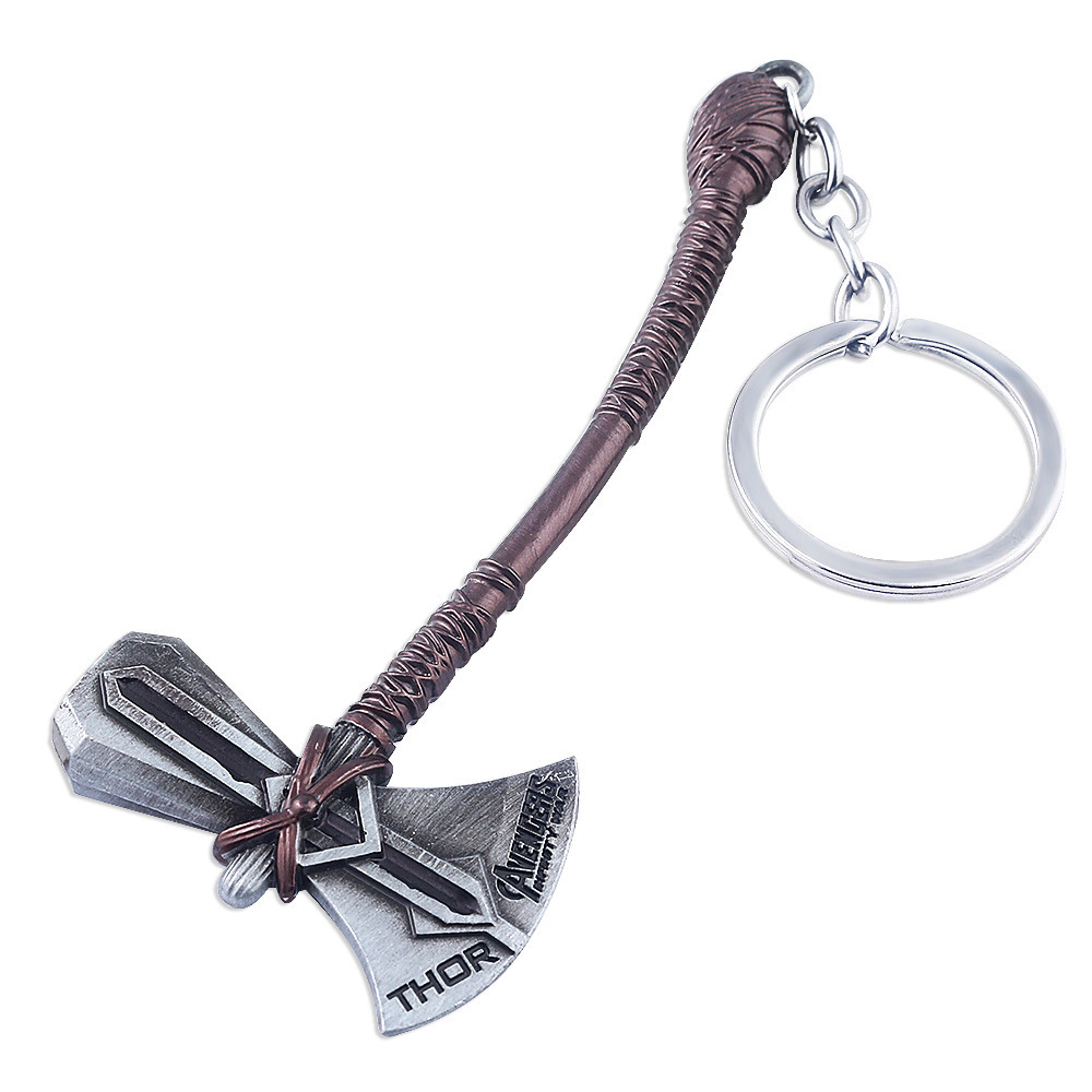Reunion Thunder God Axe Keychain Key Ring, Cool Gifts for Men, Husband, Boyfriend