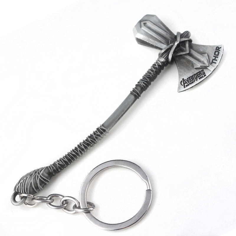 Reunion Thunder God Axe Keychain Key Ring, Cool Gifts for Men, Husband, Boyfriend