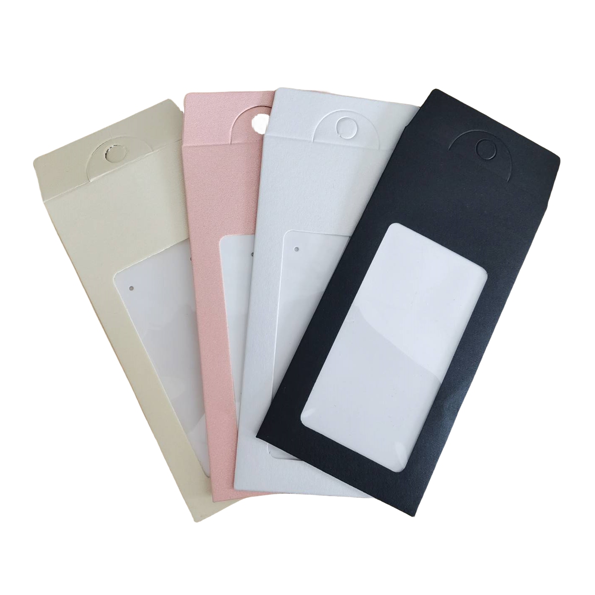 30Pcs Jewelry Packaging Paper Boxes Gift Boxes with Clear Window  Display Card Sticker