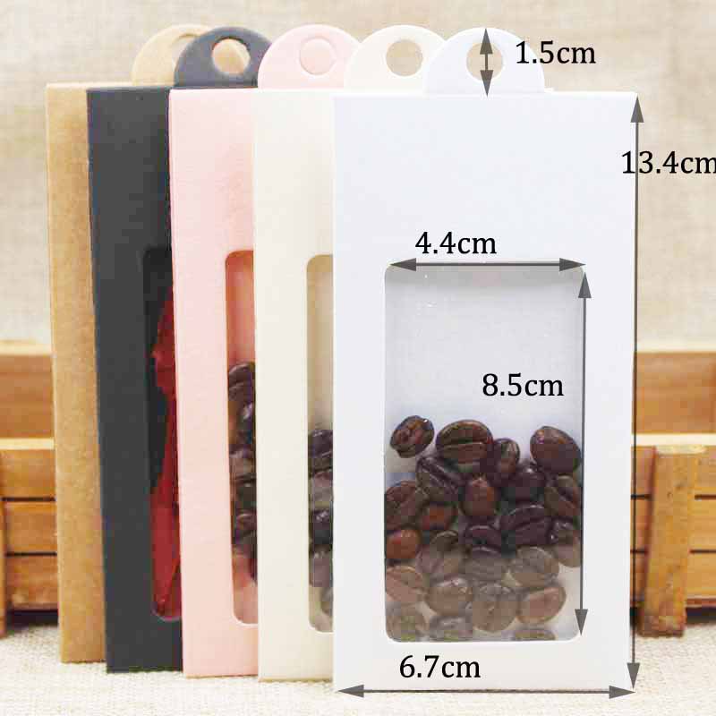 30Pcs Jewelry Packaging Paper Boxes Gift Boxes with Clear Window  Display Card Sticker