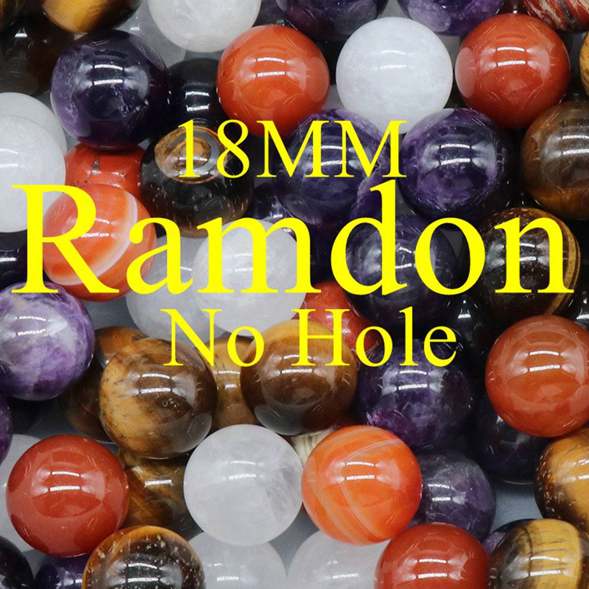 18mm Natural Gemstone Polished Sphere Healing Crystal Rocks Ball Mineral Collection Decoration Kit