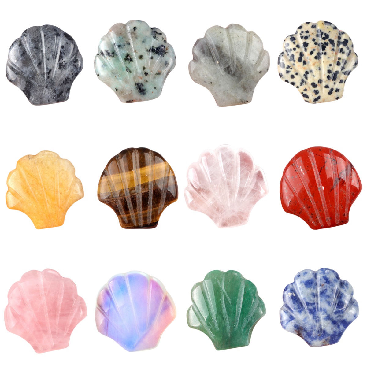 Handmade Craved 30MM Gemstone Shell for Home & Office Decor SP1383
