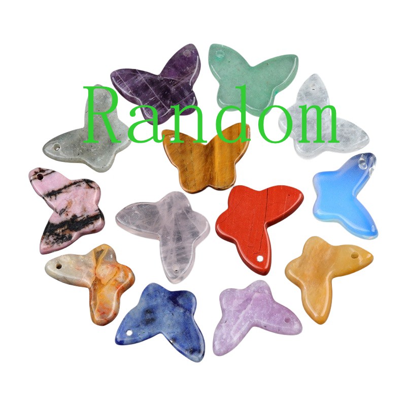 Butterfly Gemstone Pendant 15x20mm for Making Jewelry Necklace