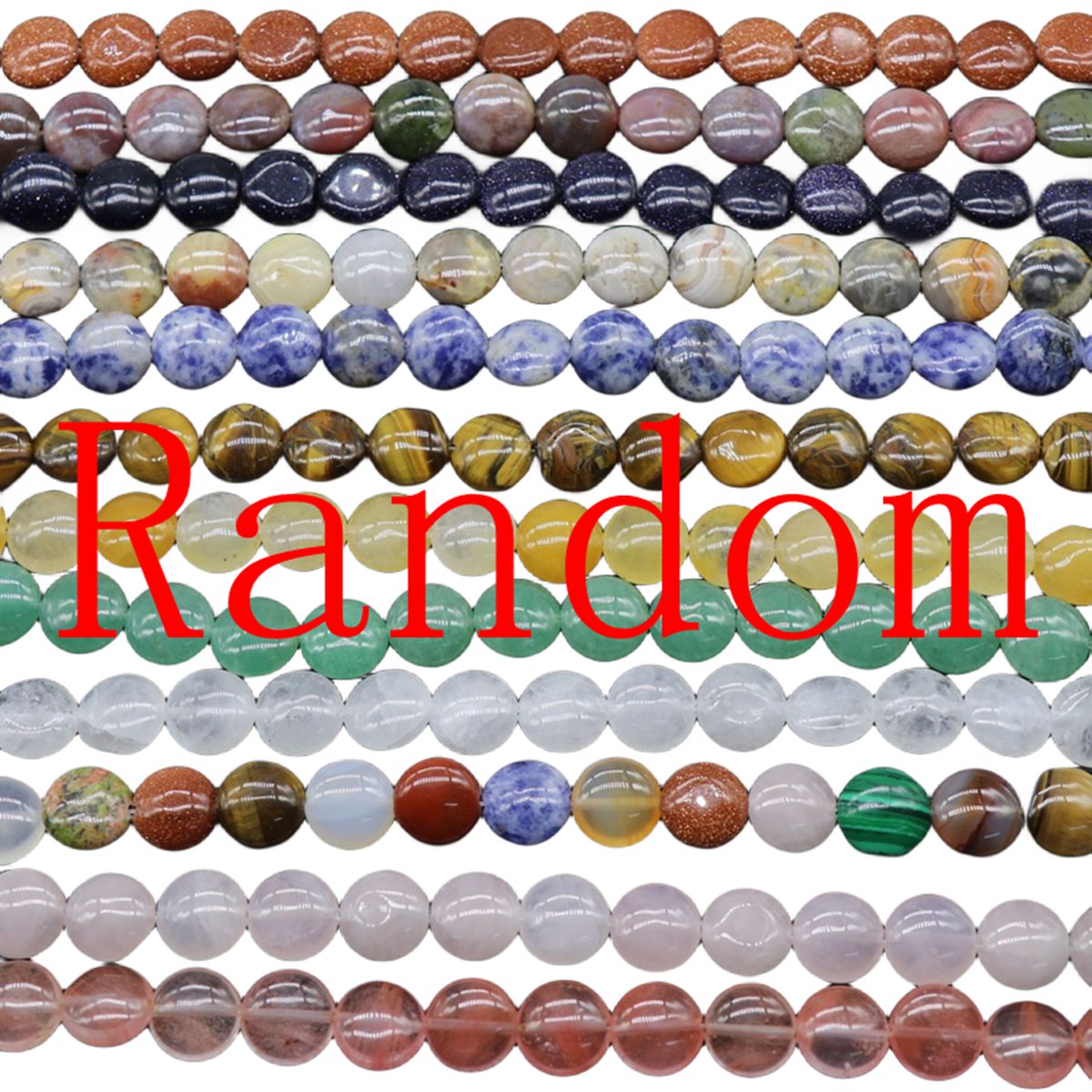 D12X6MM Gemstone Coin Beads for Making Jewelry Natural Stone & Crystal Donut