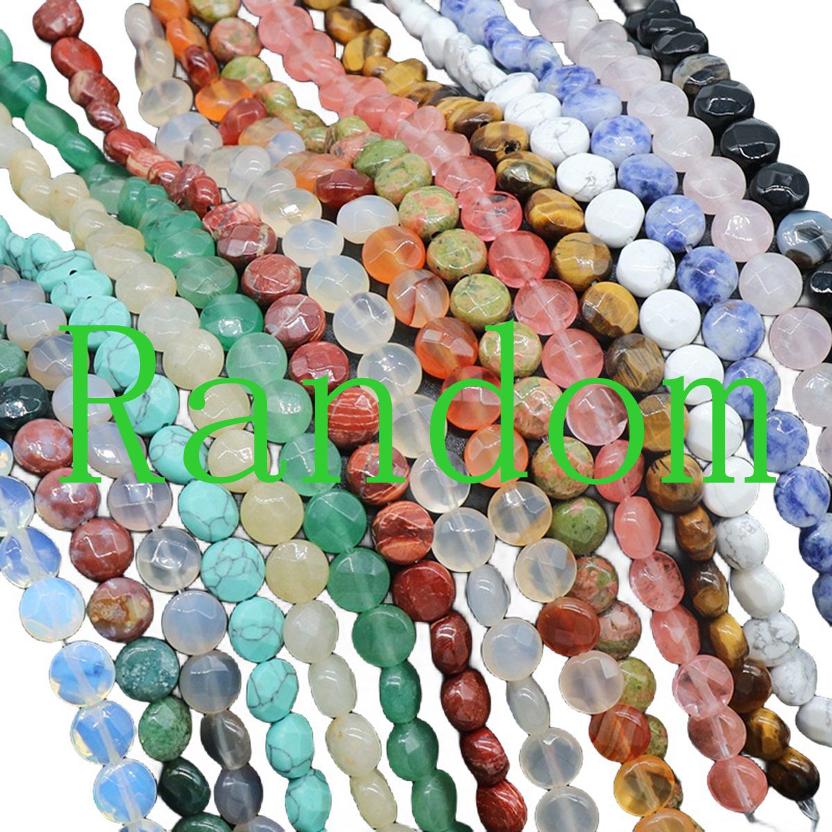 D8X5MM Faceted Round Coin Gemstone Beads for Making Jewelry Natural Stone & Crystal Donut
