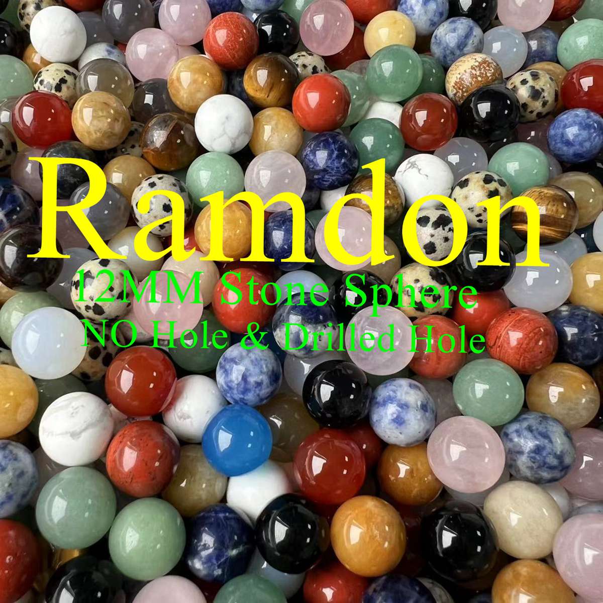 12mm Natural Gemstone Polished Sphere Healing Crystal Rocks Ball Mineral Collection Decoration Kit