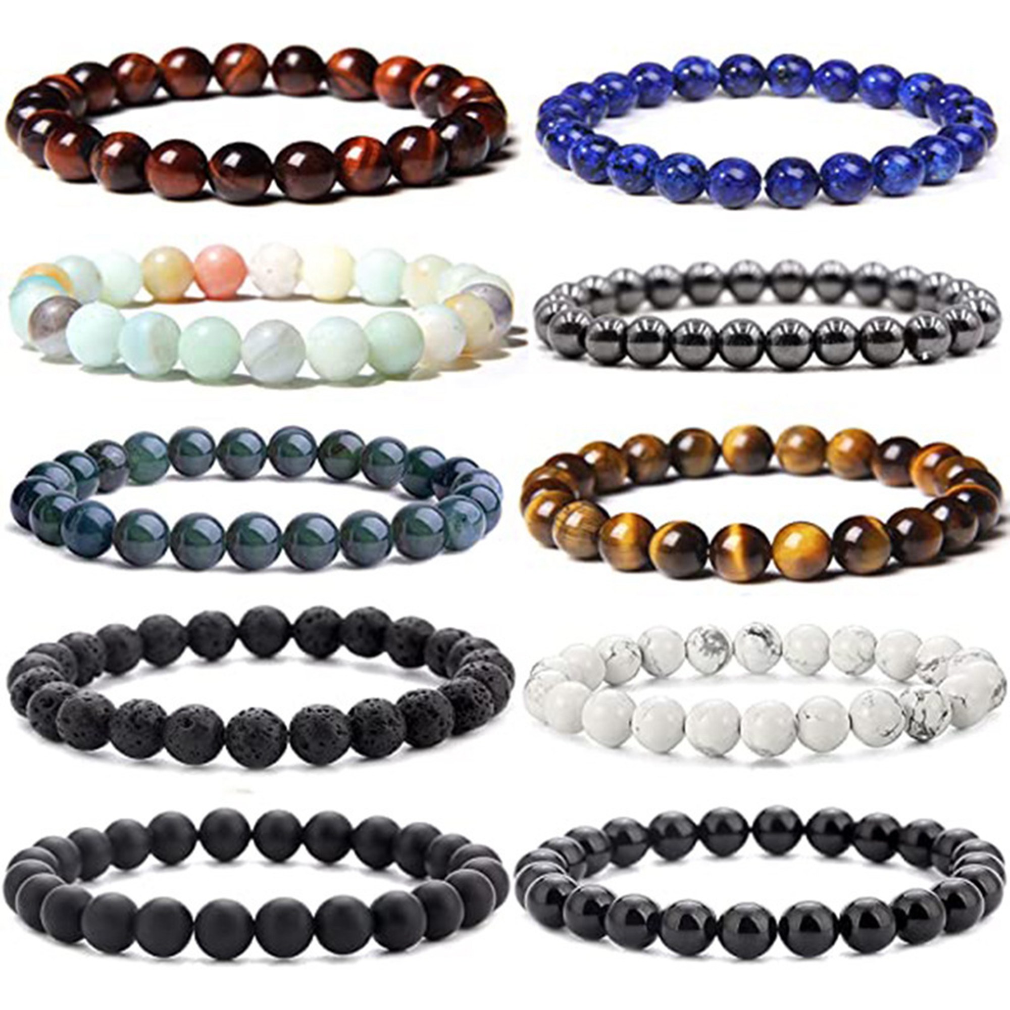 Gemstone Bracelets for Women Men