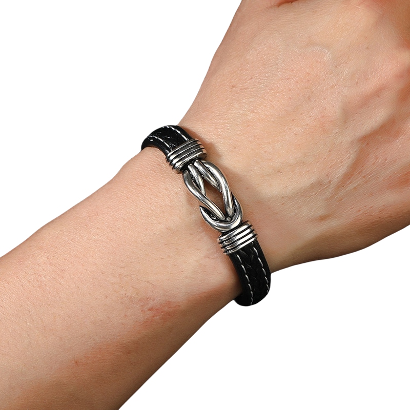 Fashion Luxury Men'S Magnetic Clasp Leather Jewelry Bracelet Braid Bracelets & Bangles for women