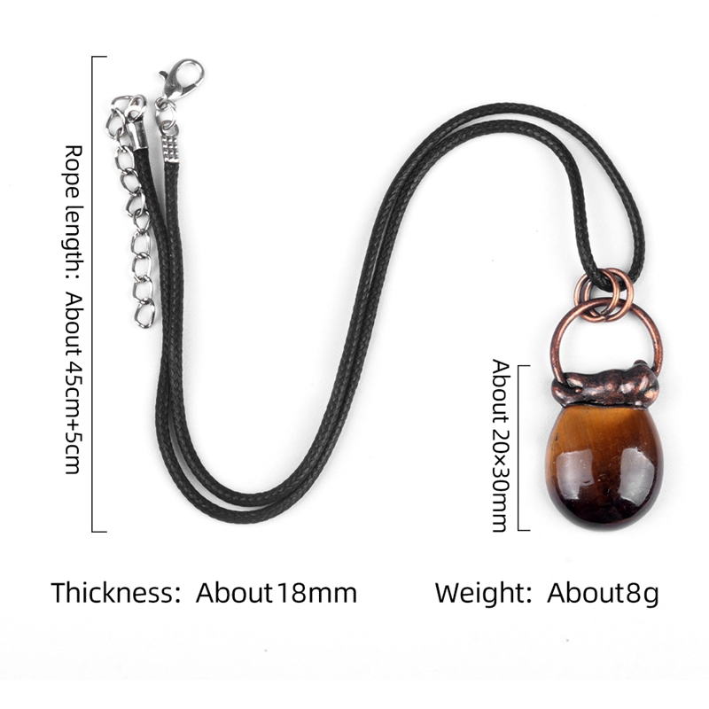 Retro Red Copper Gemstone Pendant for Making Jewelry Necklace