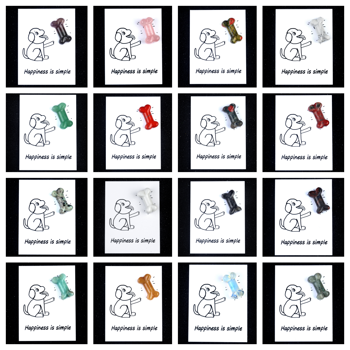 Handmade Craved Gemstone Bone 20X35MM for Home or Office Decor with Paper Card Packing SP1343