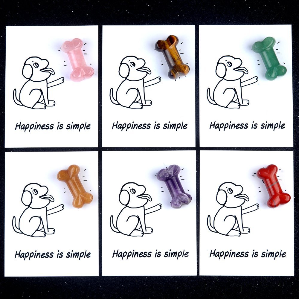 Handmade Craved Gemstone Bone 20X35MM for Home or Office Decor with Paper Card Packing SP1343