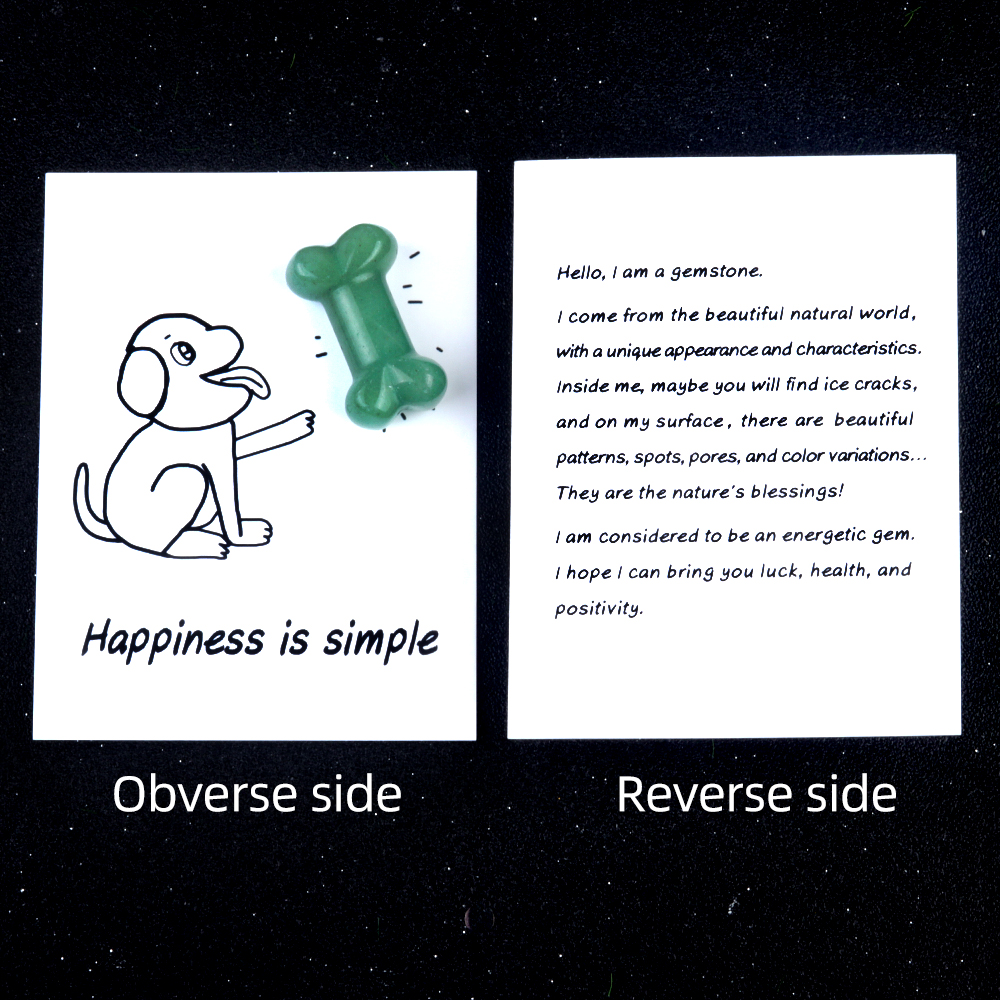 Handmade Craved Gemstone Bone 20X35MM for Home or Office Decor with Paper Card Packing SP1343