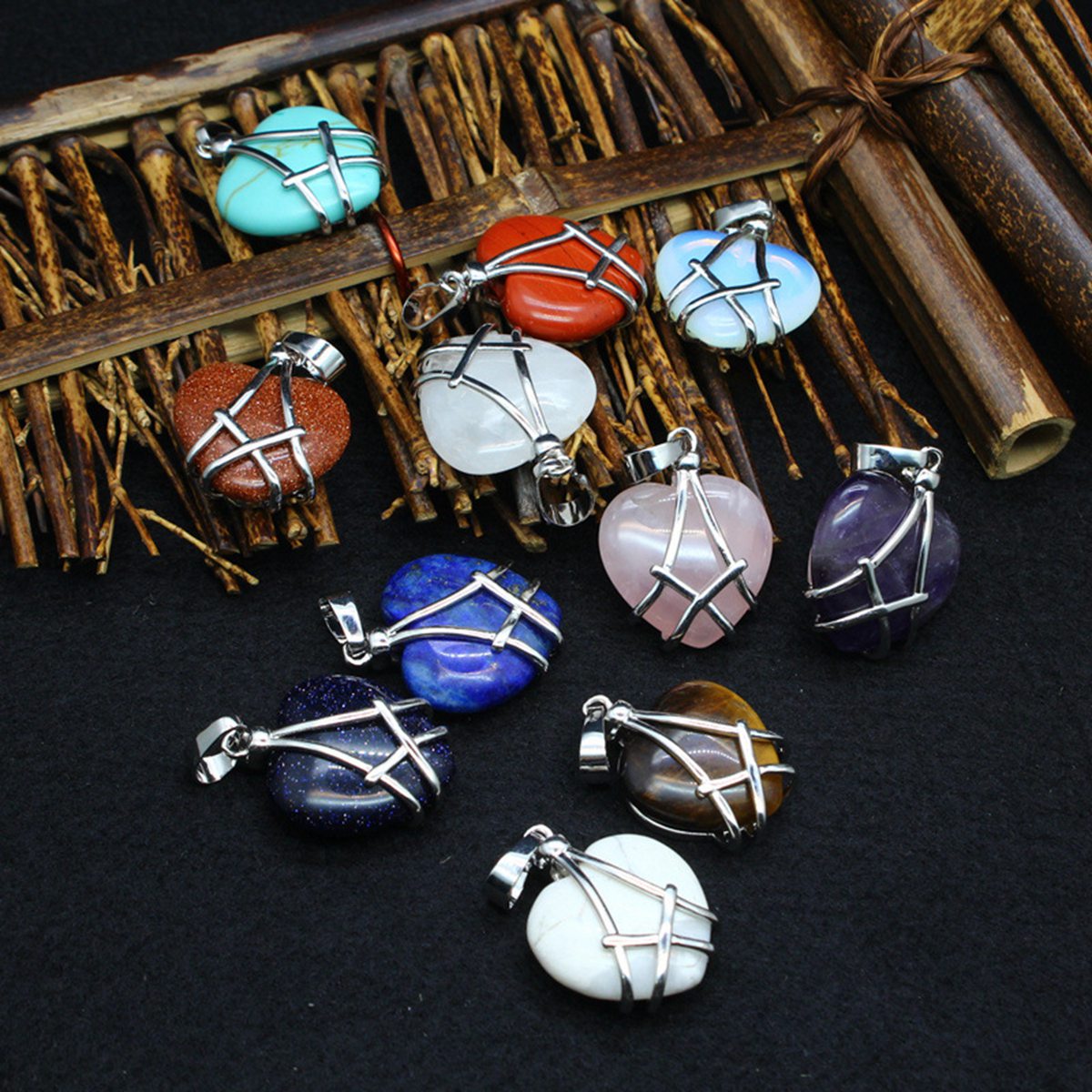 Best Friend Necklace for Women Girls Diamond Barbie Castle Gemstone Heart Pendant SN1392S