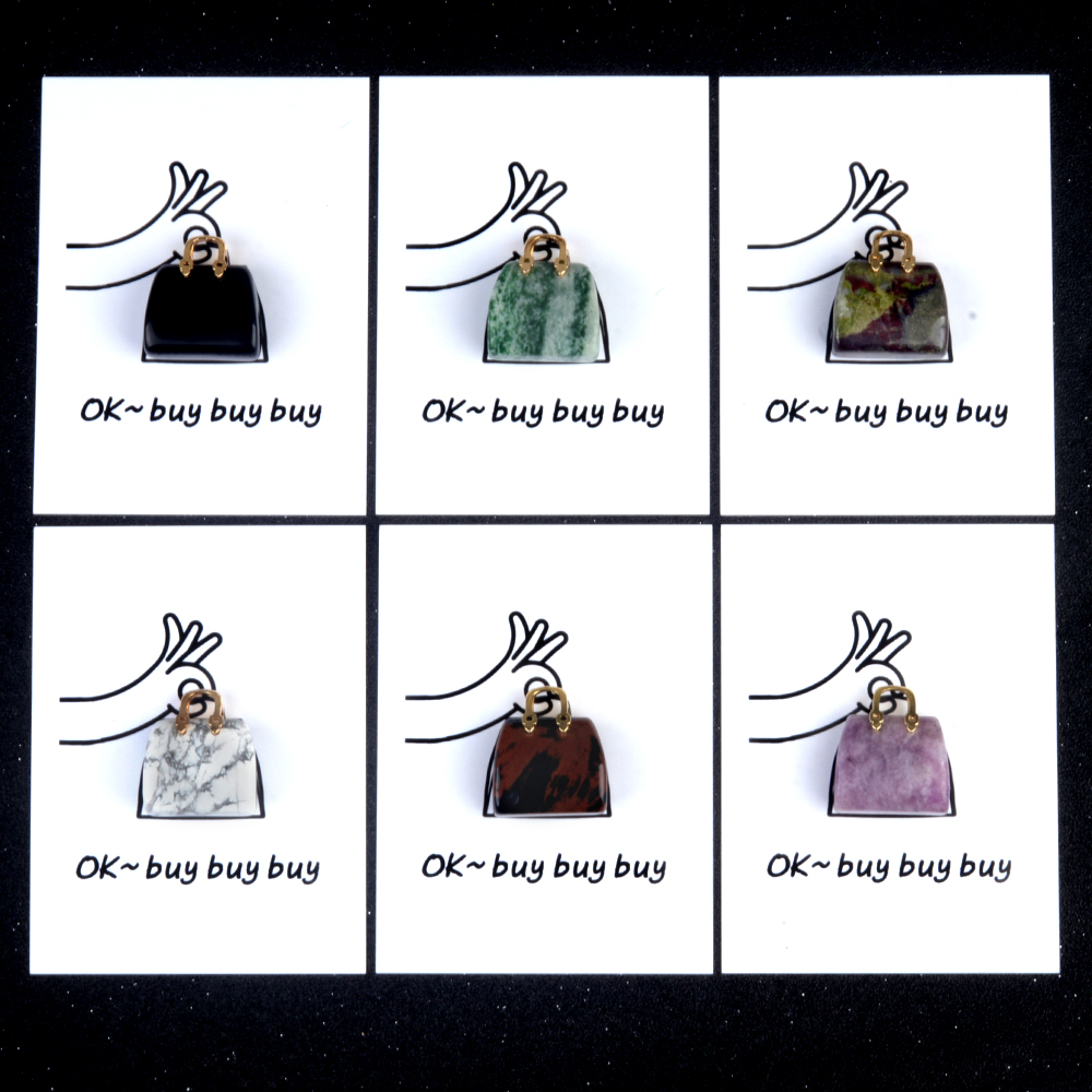 Handmade Craved Mini Handbag Pendant 25x27MM Card Packing SP1439G