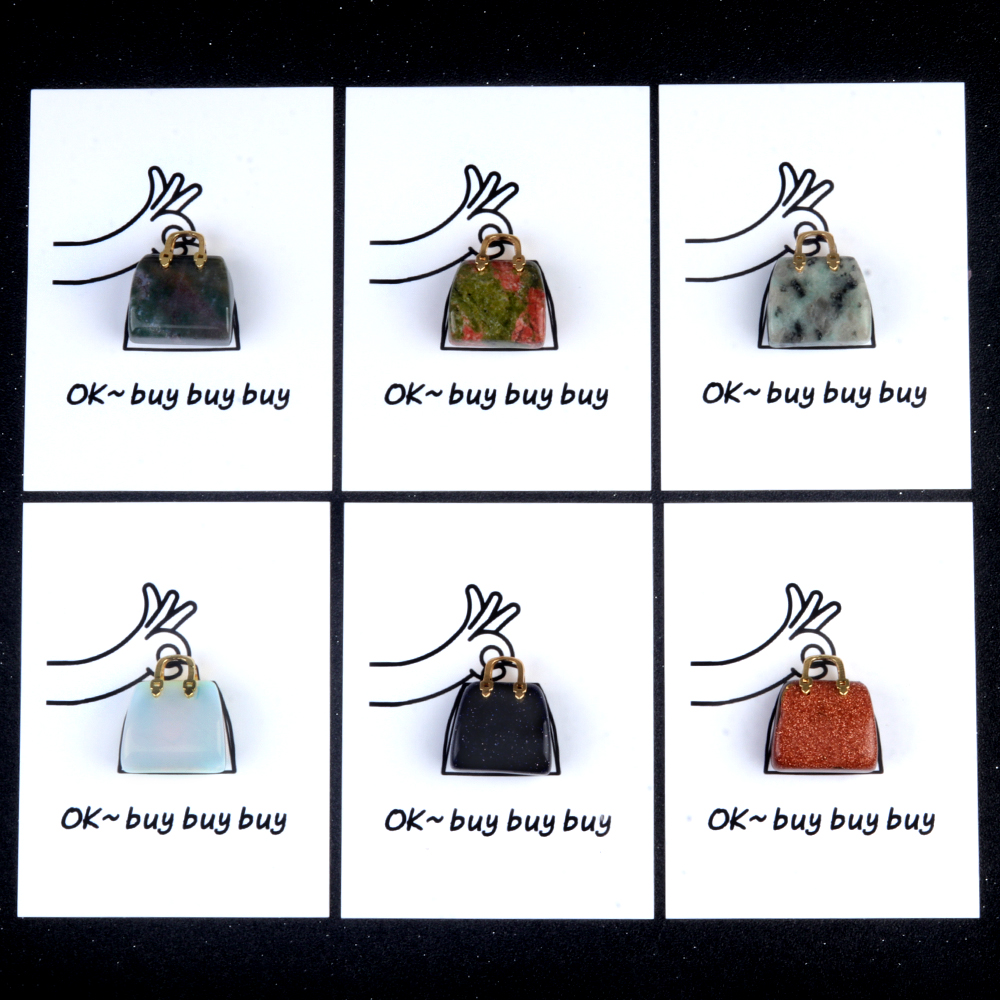 Handmade Craved Mini Handbag Pendant 25x27MM Card Packing SP1439G