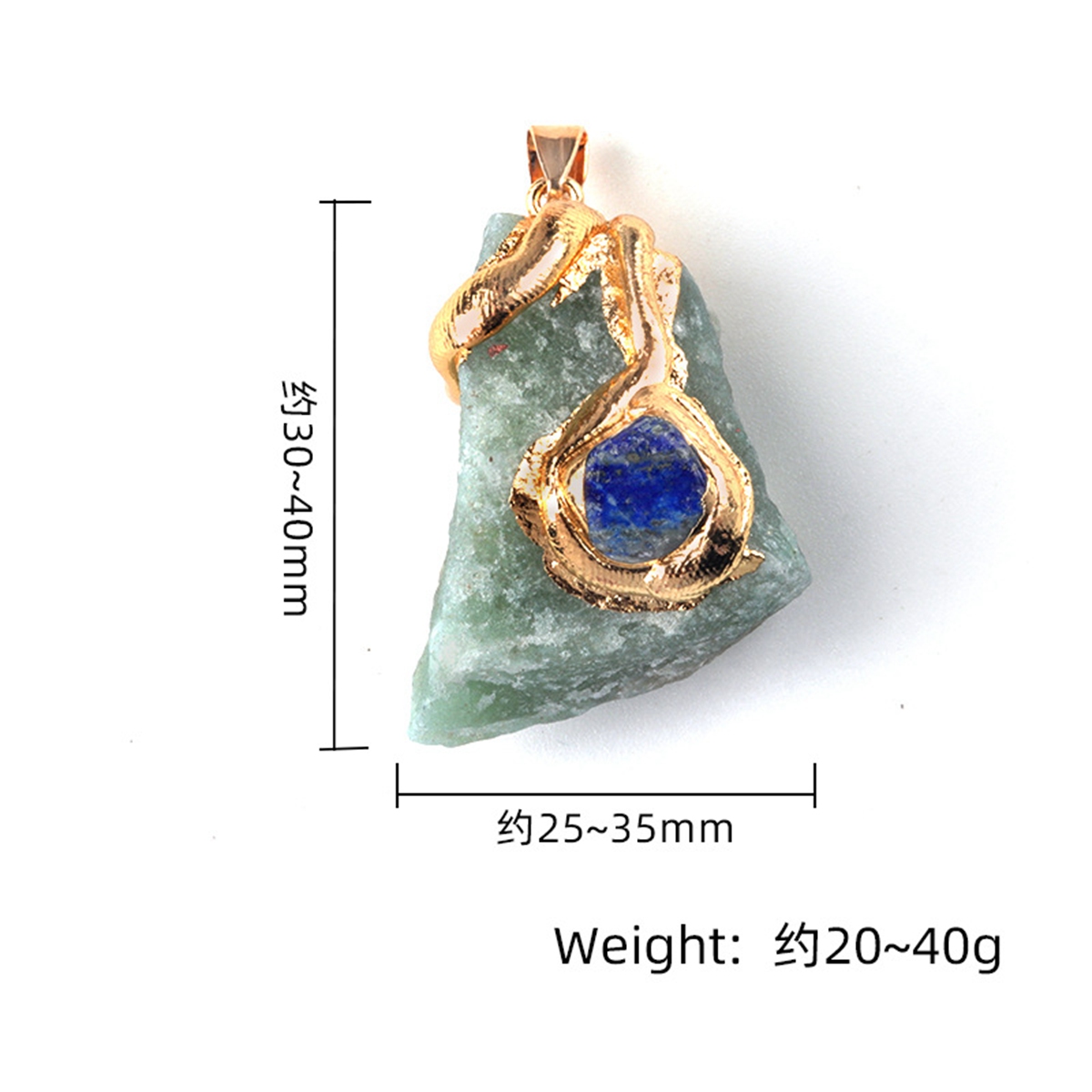 Irregular Raw Crystal Pendant for Making Jewelry Necklace Gilding Gemstone