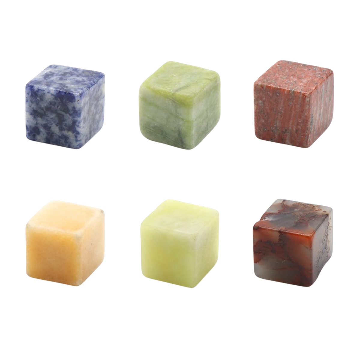 20PCS Cube Gemstone Beads Healing Power Crystal Block for Home Decor 18MM No hole