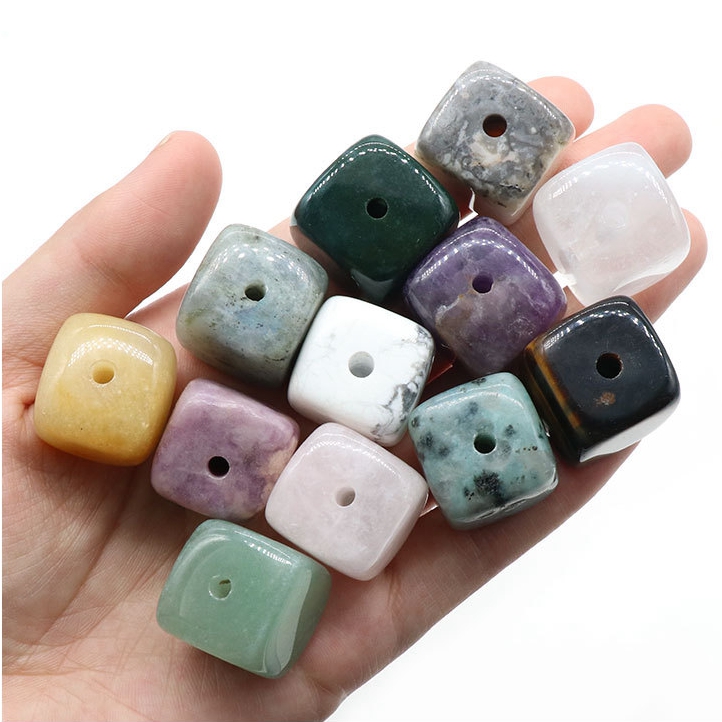 12PCS Cube Gemstone for Home Decor 20MM Square Healing Power Crystal Block 