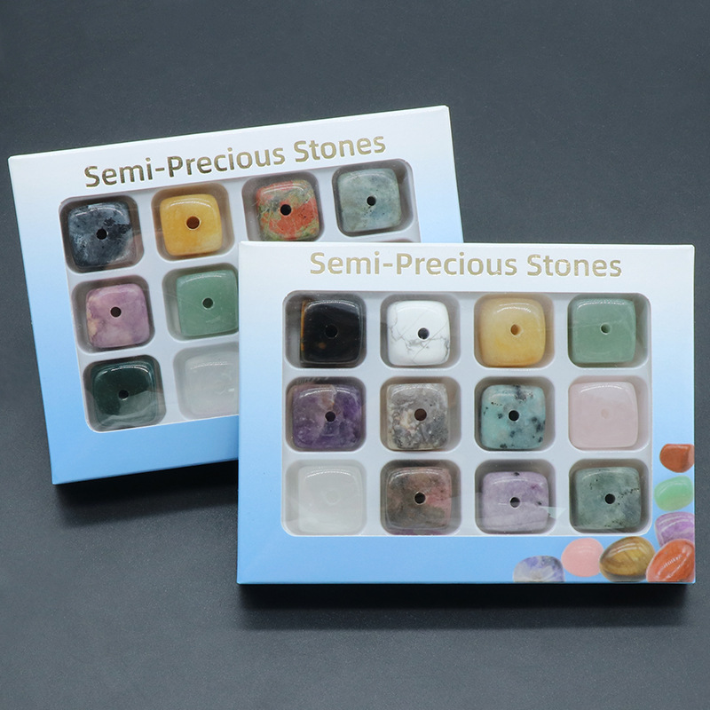 12PCS Cube Gemstone for Home Decor 20MM Square Healing Power Crystal Block 