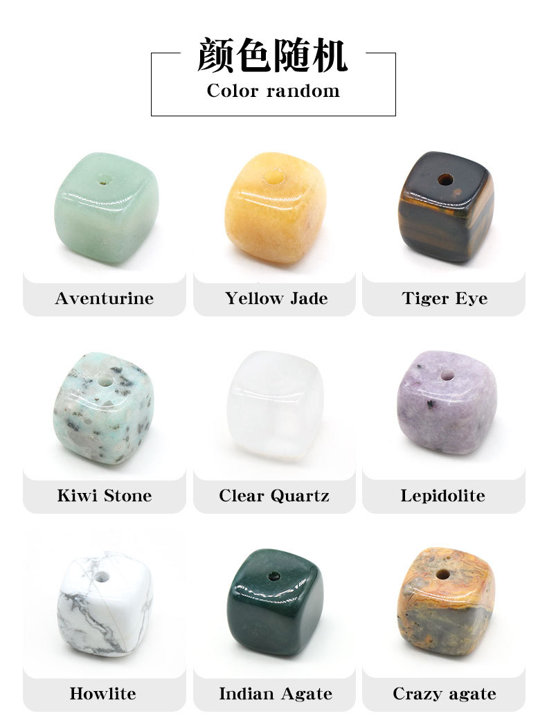12PCS Cube Gemstone for Home Decor 20MM Square Healing Power Crystal Block 