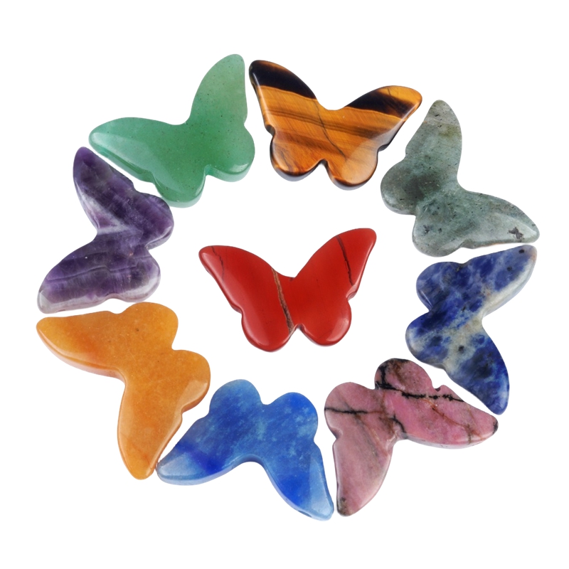 Butterfly Gemstone Pendant 20x30mm for Making Jewelry Necklace