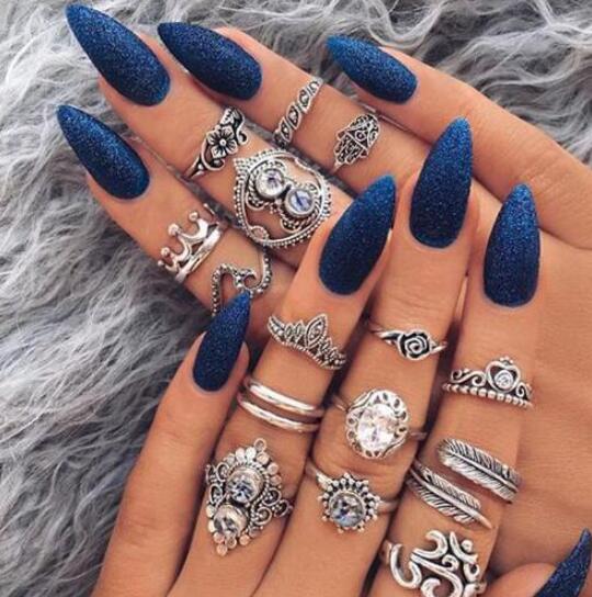 Alloy Stackable Knuckle Set Rings for Women Girls 