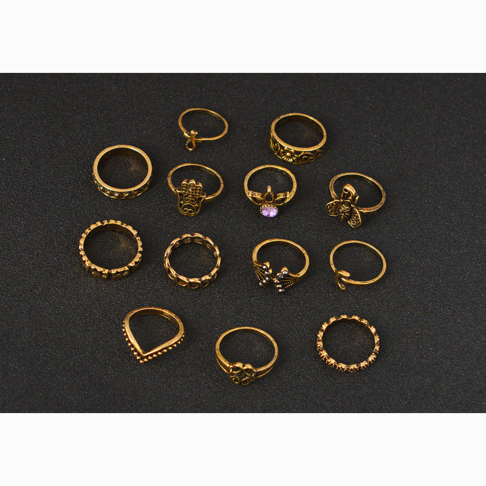 Alloy Stackable Knuckle Set Rings for Women Girls  SR0075