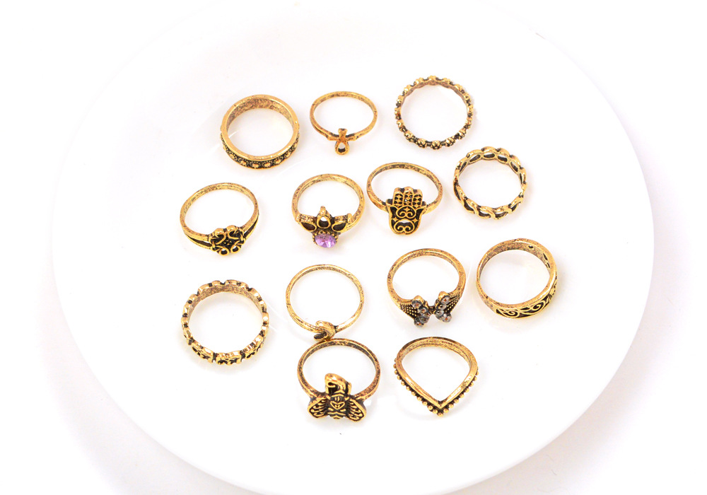 Alloy Stackable Knuckle Set Rings for Women Girls  SR0075