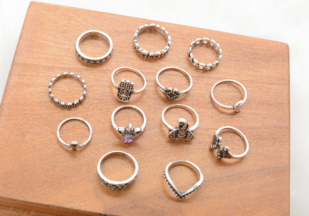 Alloy Stackable Knuckle Set Rings for Women Girls  SR0075