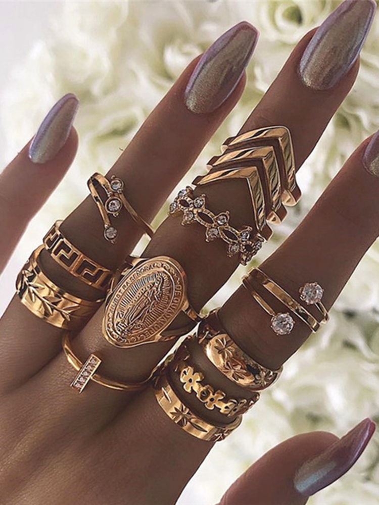 Alloy Stackable Knuckle Set Rings for Women Girls SR0078