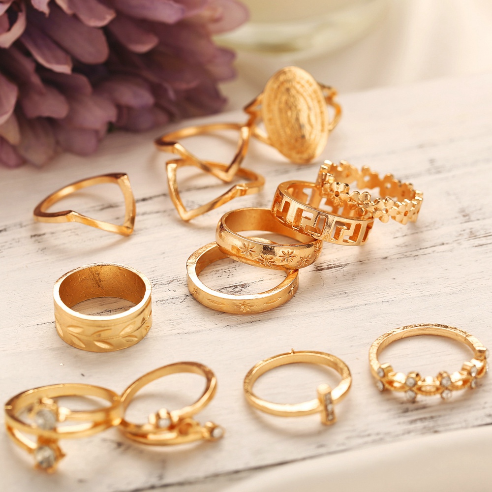 Alloy Stackable Knuckle Set Rings for Women Girls SR0078